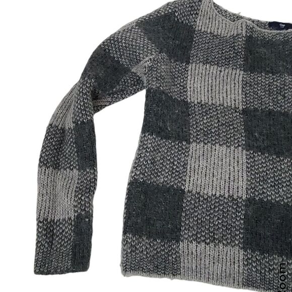 Gap Blurry Check Grey Sweater - Picture 5 of 7